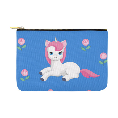 unicorn and roses Carry-All Pouch 12.5''x8.5''