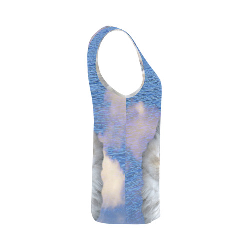 Cat and Water All Over Print Tank Top for Women (Model T43)