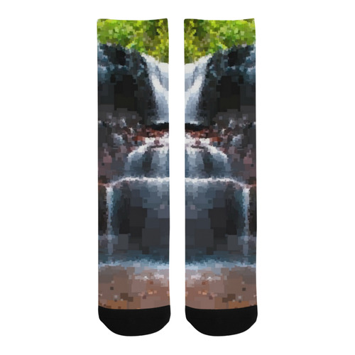 Pixel Waterfall Trouser Socks