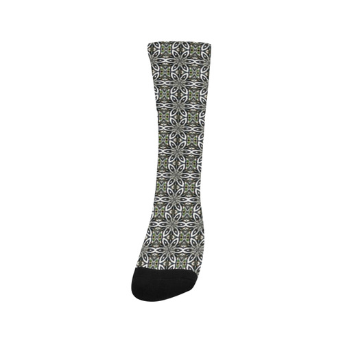 Black and Gray Geometric Trouser Socks
