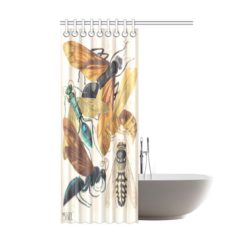 Eugène Séguy Art Deco Insects 13 Shower Curtain 48"x72"