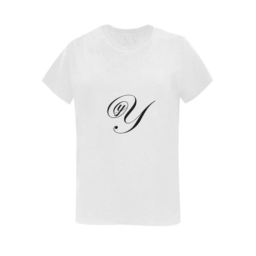 Alphabet Y - Jera Nour Women's T-Shirt in USA Size (Two Sides Printing)