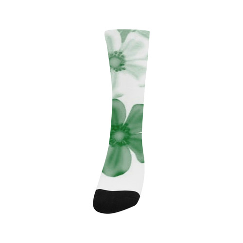 Retro 70s Flowers Green Trouser Socks