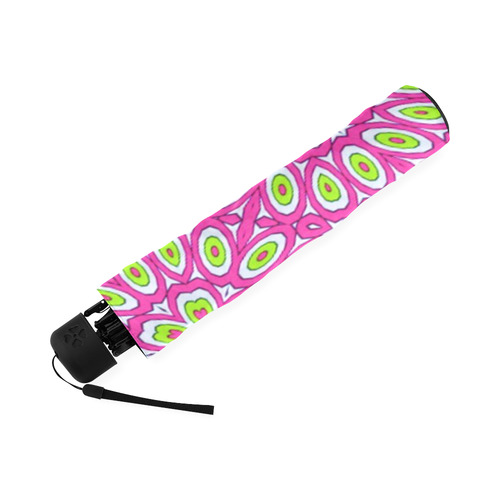 Hot Pink, Lime Green and White Pop Art Foldable Umbrella (Model U01)