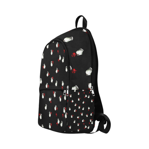 White and Red Roses Fabric Backpack for Adult (Model 1659)