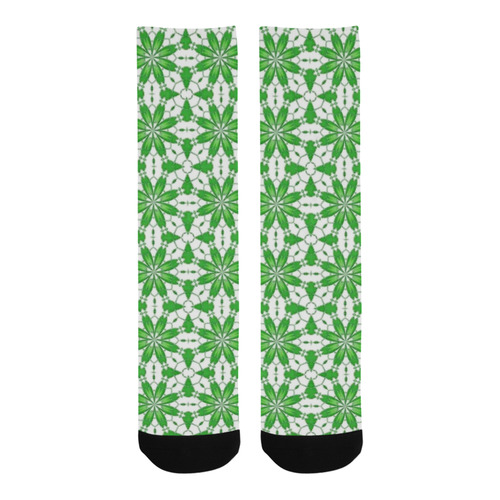 Green and White Lace Trouser Socks