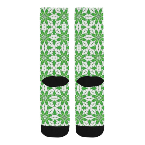 Green and White Lace Trouser Socks
