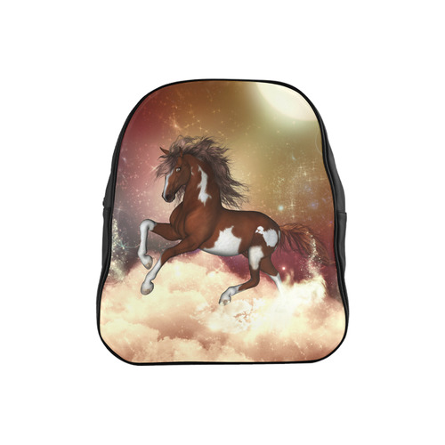 Wonderful wild horse in the sky School Backpack (Model 1601)(Small)