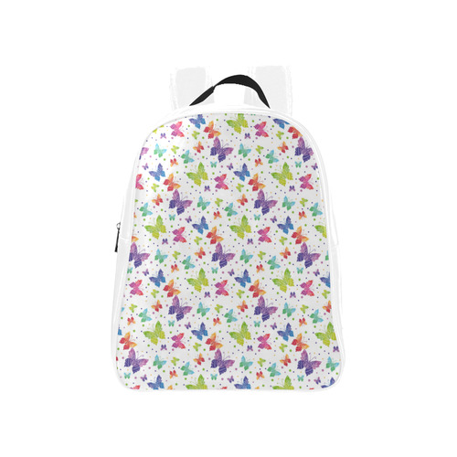 Colorful Butterflies School Backpack (Model 1601)(Small)