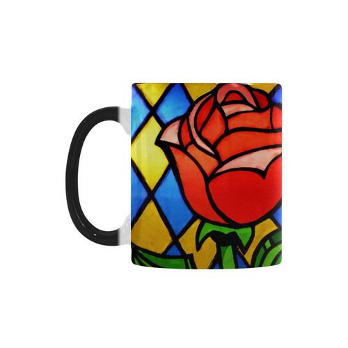 Stained Glass Rose Window Custom Morphing Mug