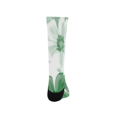 Retro 70s Flowers Green Trouser Socks