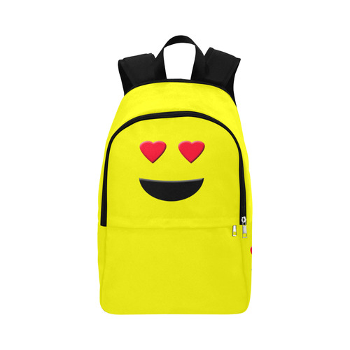 Emoji Smiley Heart Eyes Fabric Backpack for Adult (Model 1659)