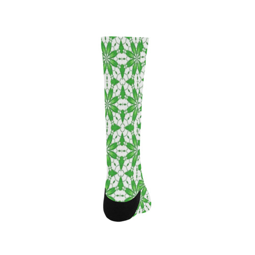 Green and White Lace Trouser Socks