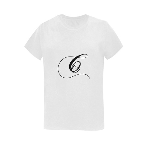 Alphabet C - Jera Nour Women's T-Shirt in USA Size (Two Sides Printing)