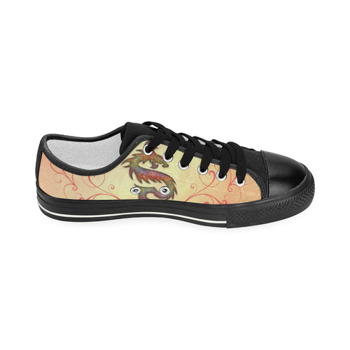 Chinese dragon Women's Classic Canvas Shoes (Model 018)