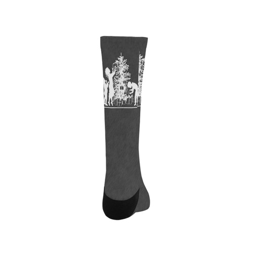 Vintage Christmas Chalkboard Trouser Socks