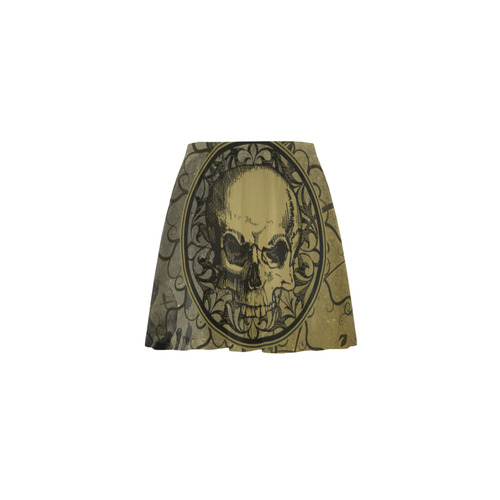 Amazing skull with skeletons Mini Skating Skirt (Model D36)