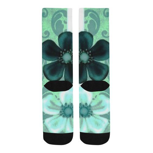 Retro 70s Flowers Trouser Socks