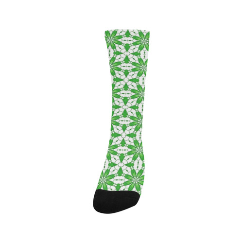 Green and White Lace Trouser Socks