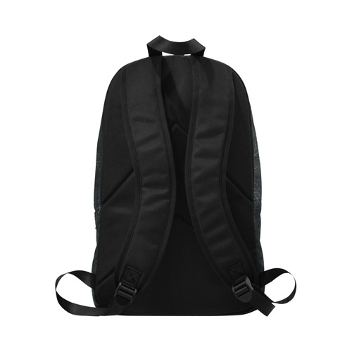Black Crackling Leather-Look Pattern Fabric Backpack for Adult (Model 1659)