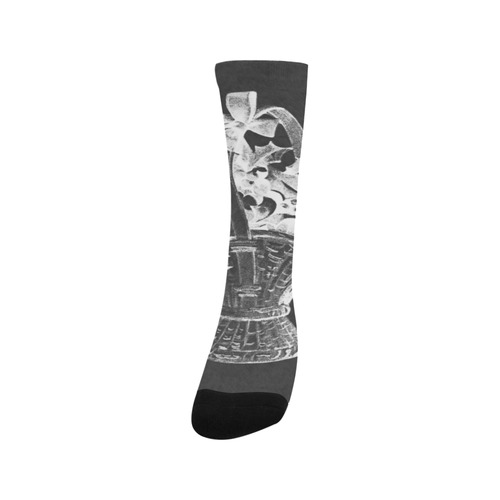 Victorian Christmas Holly Chalkboard Trouser Socks