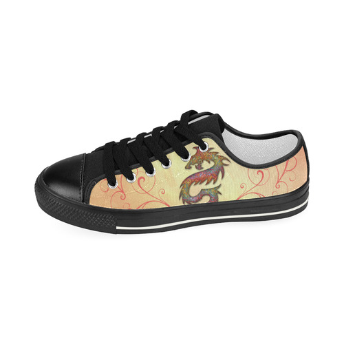 Chinese dragon Women's Classic Canvas Shoes (Model 018)