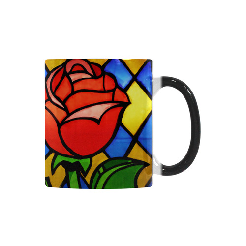 Stained Glass Rose Window Custom Morphing Mug