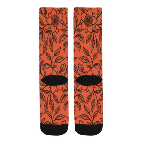 Vintage Lace Floral Flame Trouser Socks