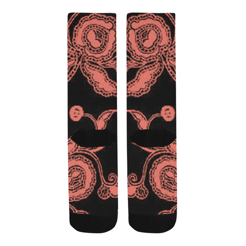 Peach Echo Floral Trouser Socks