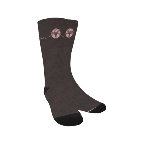 Bridal Rose Floral Chalkboard Trouser Socks