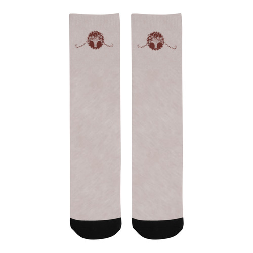 Mahogany Floral Trouser Socks