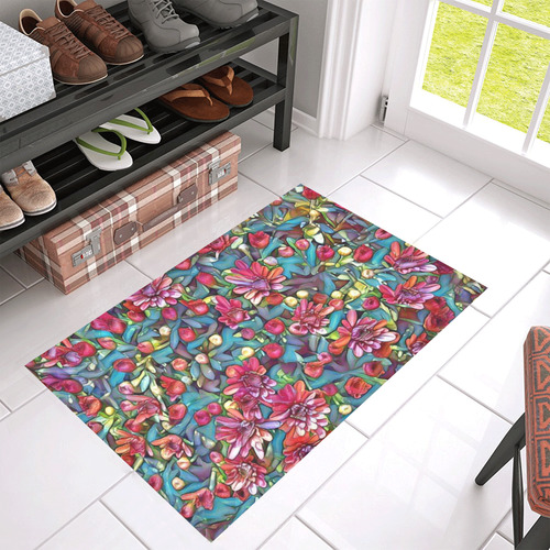 lovely floral 31A Azalea Doormat 30" x 18" (Sponge Material)