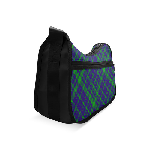 Diagonal Green & Purple Plaid Modern Style Crossbody Bags (Model 1616)