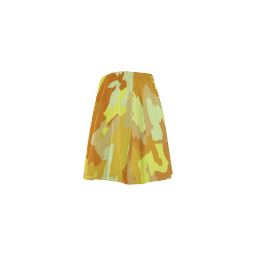 camouflage yellow Mini Skating Skirt (Model D36)
