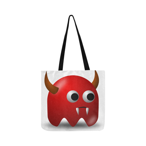 Cute Red Devil Cartoon Reusable Shopping Bag Model 1660 (Two sides)