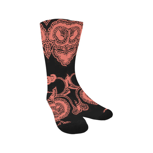 Peach Echo Floral Trouser Socks