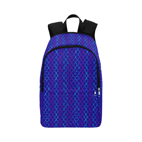 Blue and Purple Scissor Stripes Fabric Backpack for Adult (Model 1659)