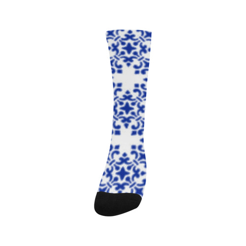 Sapphire Blue Damask Trouser Socks