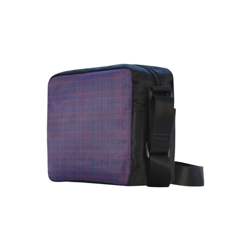 Purple Plaid Rock Style Classic Cross-body Nylon Bags (Model 1632)