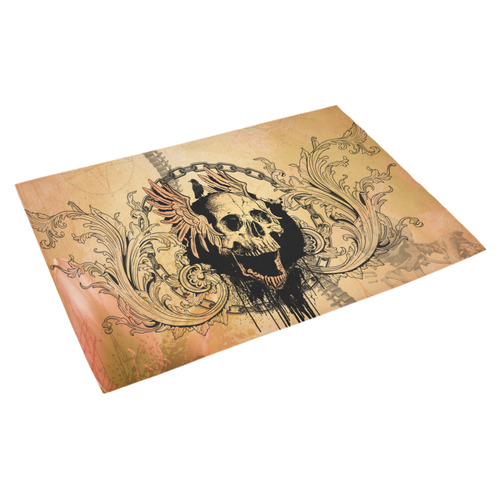 Amazing skull with wings Azalea Doormat 30" x 18" (Sponge Material)