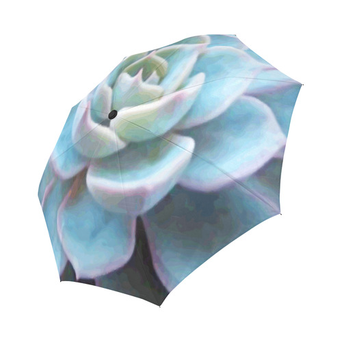 Watercolor Peacock Succulentt Painting Auto-Foldable Umbrella (Model U04)