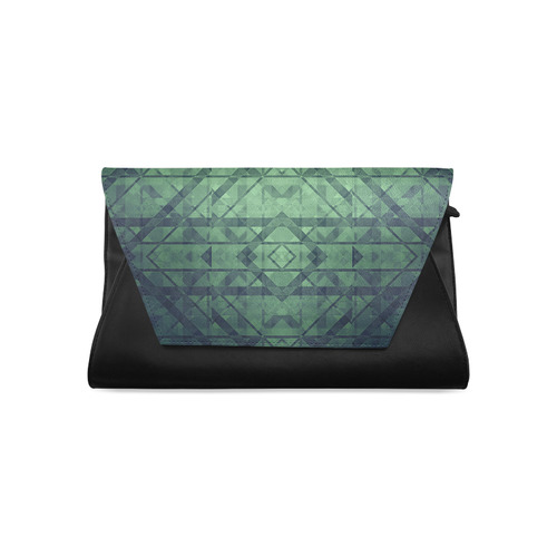 Sci-Fi Green Monster  Geometric design Clutch Bag (Model 1630)