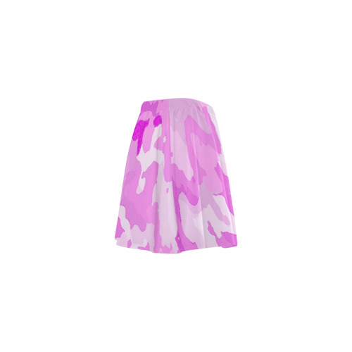 camouflage soft pink Mini Skating Skirt (Model D36)