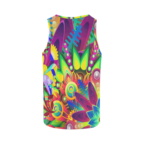 Abstract Pop Neon Fantasy All Over Print Tank Top for Women (Model T43)