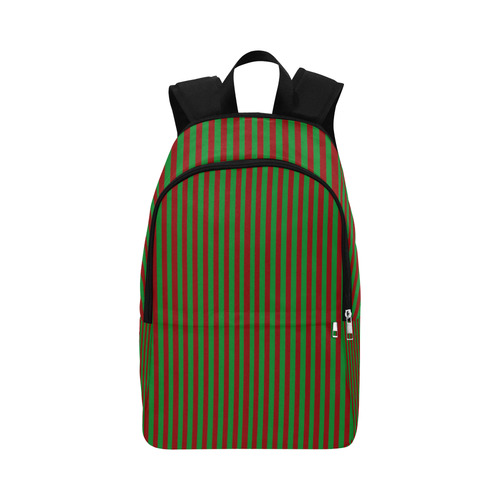 Christmas Stripes Green and Red Fabric Backpack for Adult (Model 1659)