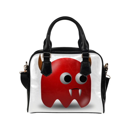 Cute Red Devil Cartoon Shoulder Handbag (Model 1634)