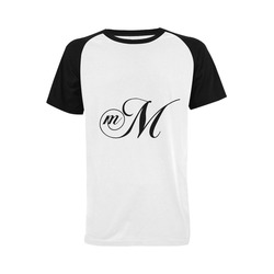 Alphabet M - Jera Nour Men's Raglan T-shirt Big Size (USA Size) (Model T11)