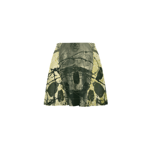 Aweseome gtreen skull Mini Skating Skirt (Model D36)