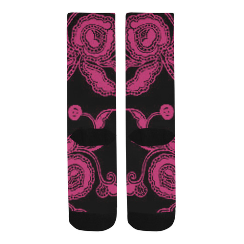 Pink Yarrow Floral Trouser Socks