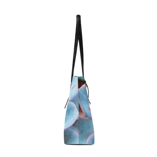 Watercolor Peacock Succulent Euramerican Tote Bag/Large (Model 1656)